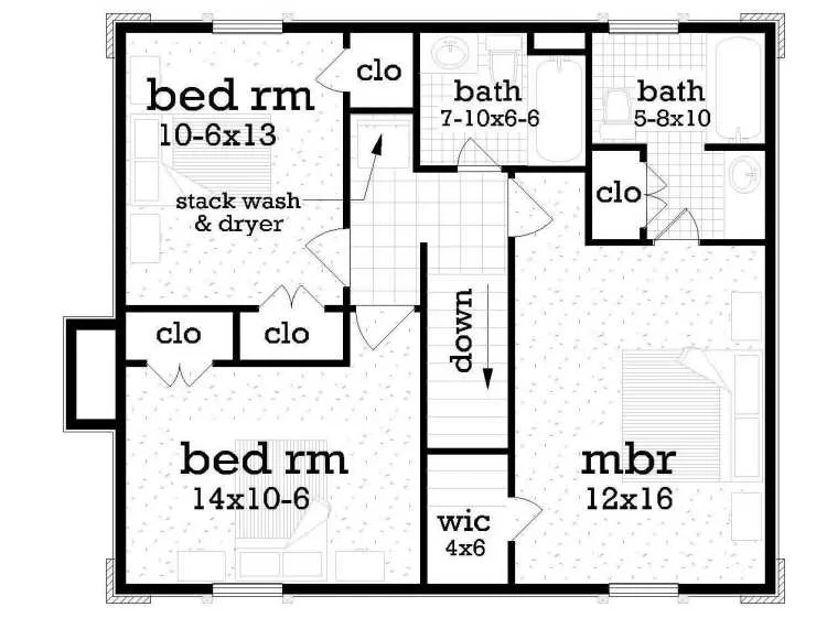 Upper level floor plan
